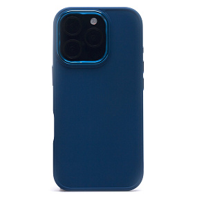 Кейс iPhone 16 Pro силикон SC311 синий
