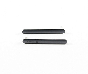 Набор заглушек (USB+MicroSD) Sony D6633 (Z3 Dual) Черный