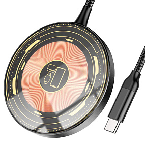 Беспроводное зарядное устройство Hoco CW45 2A (USB-Type-C) 3 in 1 черный