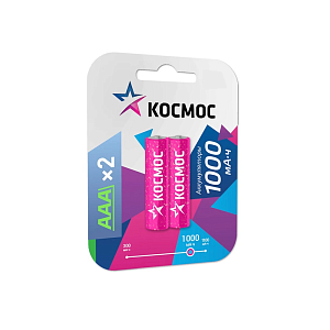 Аккумулятор AAA Космос 1000 mAh 2BL 1шт
