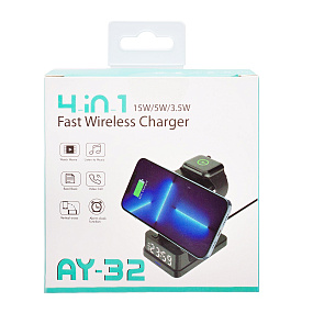 Беспроводное зарядное устройство 4 в 1 (MagSafe) AY-32 черный